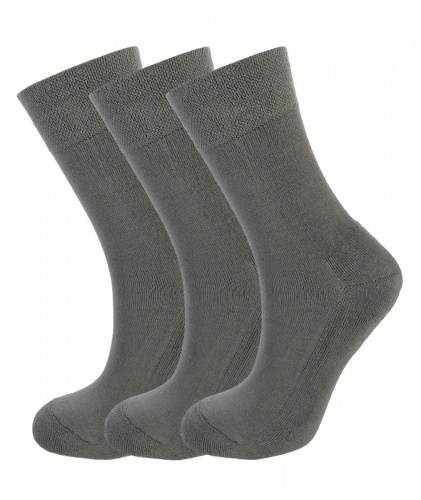 Green Bear Unisex Bamboo Socks - 3 x Grey Pack - Extra Cushioned Sole - Luxuriously Soft & Antibacterial